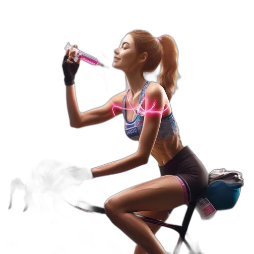 concept art, photorealistic, woman, rides transparent PNG cut-out
