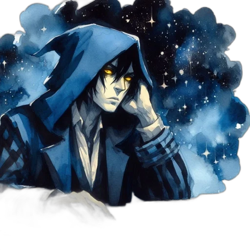 jacket, comic book art, concept art, watercolor transparent PNG cut-out