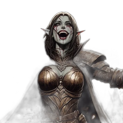 fantasy art, concept art, comic book art, photorealistic transparent PNG cut-out