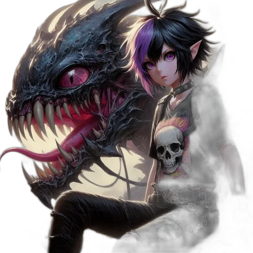 dragon, creature, weapon, staff transparent PNG cut-out