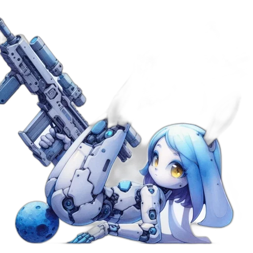 weapon, robot, sword, staff transparent PNG cut-out