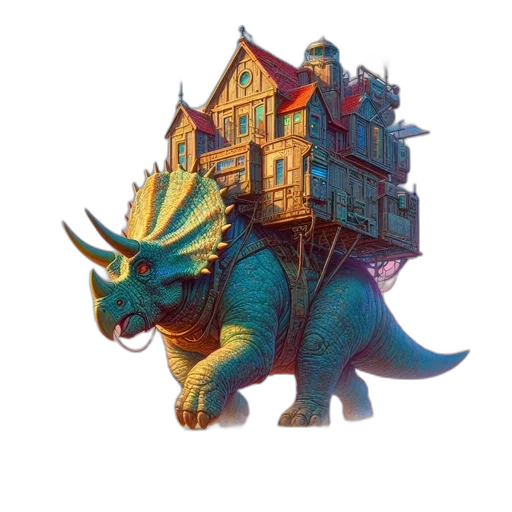 dragon, creature, building, animal transparent PNG cut-out