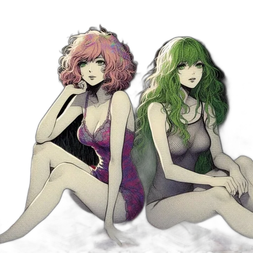 concept art, watercolor, fantasy art, anime transparent PNG cut-out