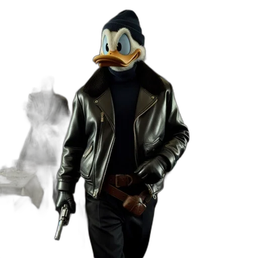 jacket, mask, animal, weapon transparent PNG cut-out