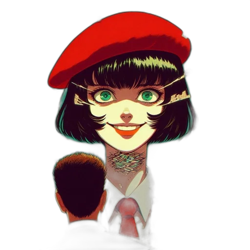 hat, mask, face, staff transparent PNG cut-out