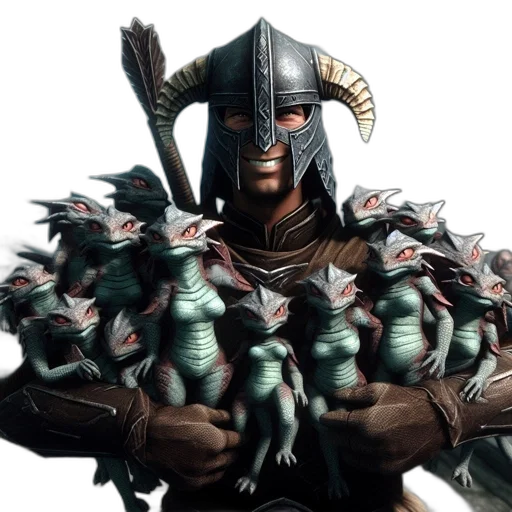 dragon, weapon, mask, fantasy art transparent PNG cut-out