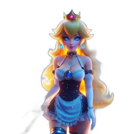 dress, crown, concept art, 3d render transparent PNG cut-out