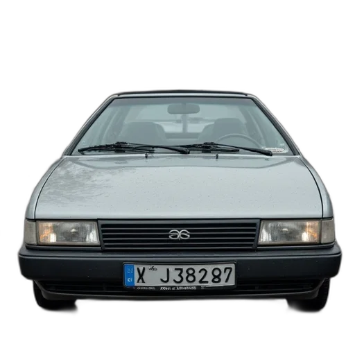 car, face, vaporwave, silver transparent PNG cut-out