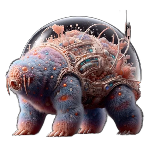 creature, animal, robot, hair transparent PNG cut-out