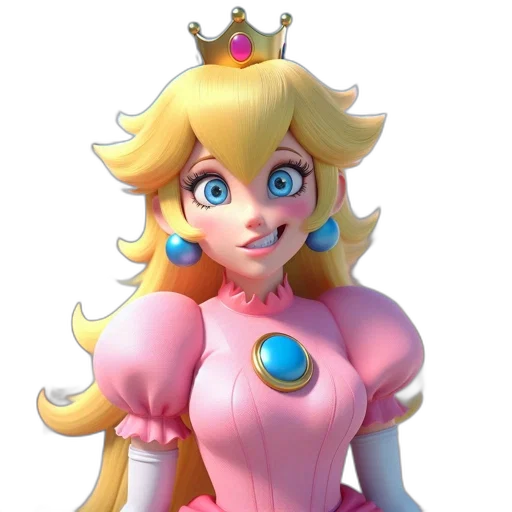crown, dress, face, 3d render transparent PNG cut-out