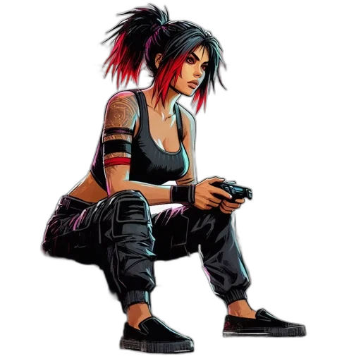 weapon, cyberpunk, concept art, pixel art transparent PNG cut-out