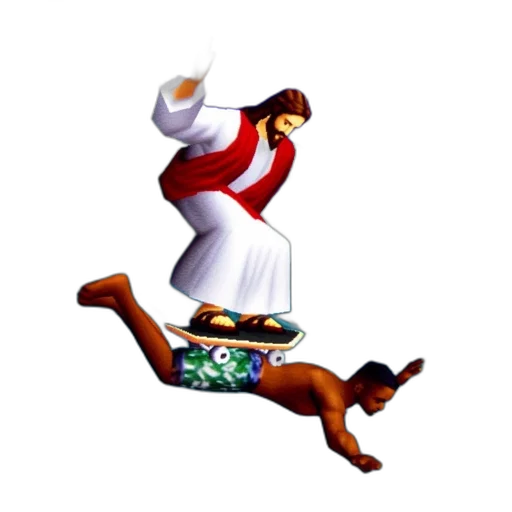 pixel art, concept art, 3d render, jesus transparent PNG cut-out