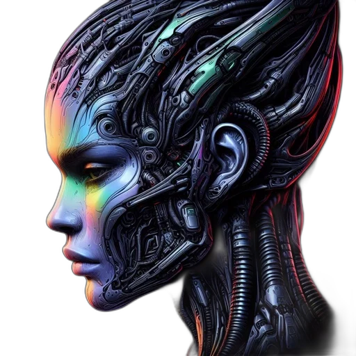 robot, face, mask, creature transparent PNG cut-out