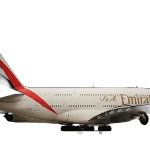 emirates, airplane, runway, stormy transparent PNG cut-out