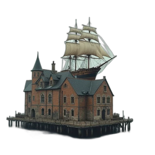 building, 3d render, concept art, fantasy art transparent PNG cut-out