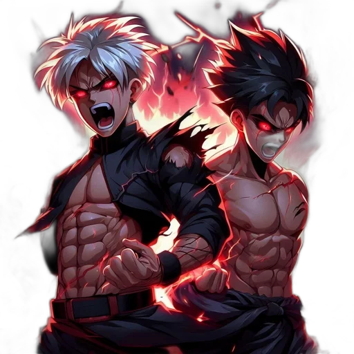 comic book art, concept art, anime, fantasy art transparent PNG cut-out