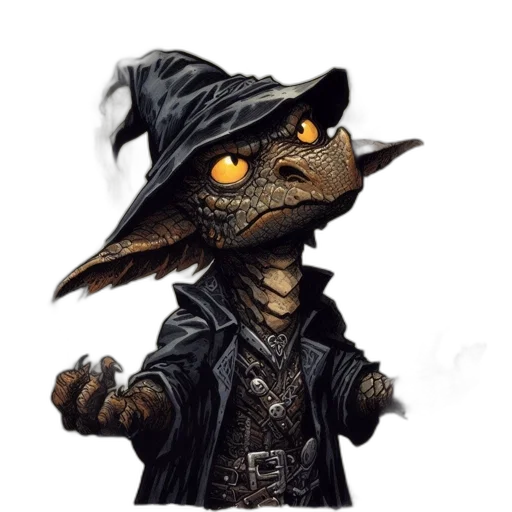 dragon, staff, hat, mask transparent PNG cut-out