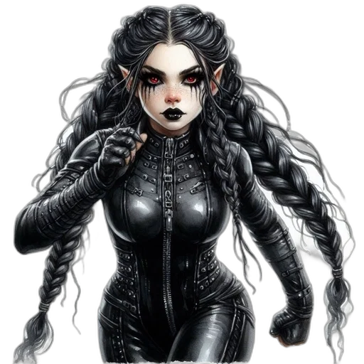hair, fantasy art, comic book art, concept art transparent PNG cut-out
