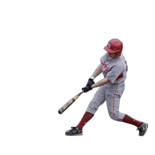 3d render, baseball, player, red transparent PNG cut-out