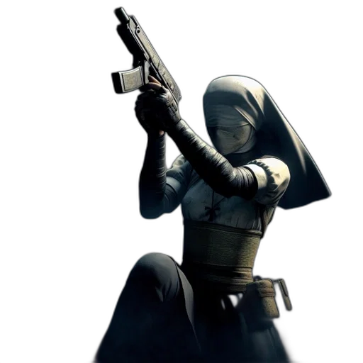 weapon, mask, concept art, 3d render transparent PNG cut-out