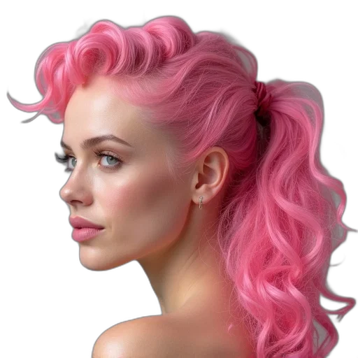 hair, face, crown, photorealistic transparent PNG cut-out