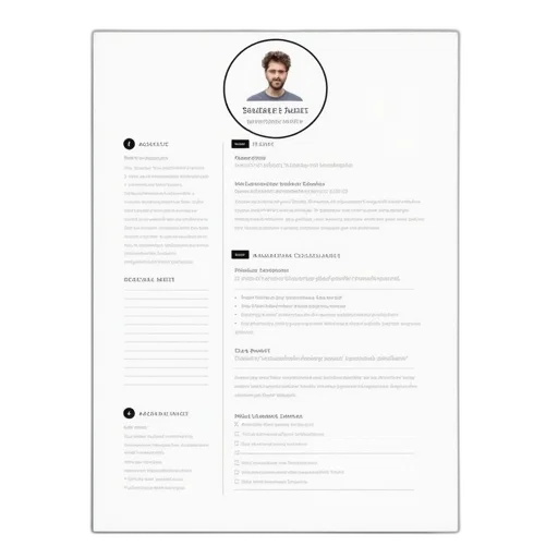 staff, resume, page, circled transparent PNG cut-out