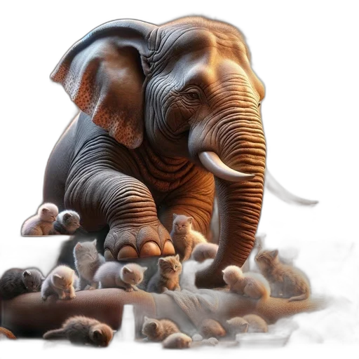 animal, photorealistic, concept art, 3d render transparent PNG cut-out