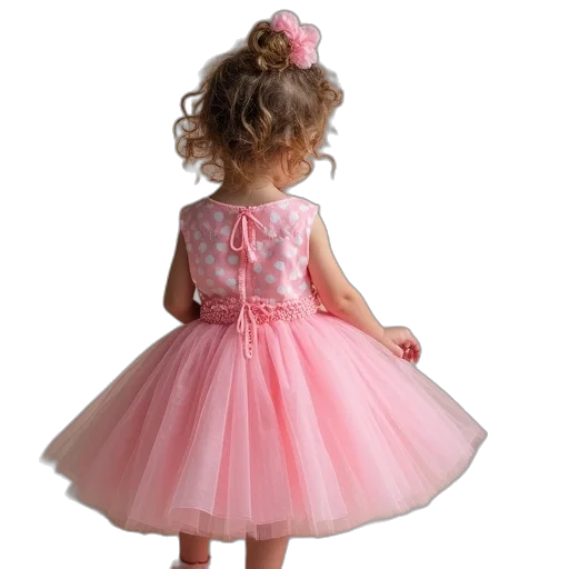 dress, photorealistic, pastel, pink transparent PNG cut-out