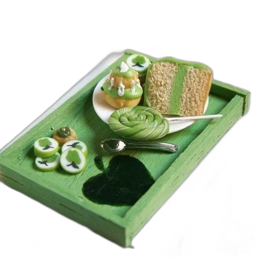 jewelry, food, 3d render, green transparent PNG cut-out
