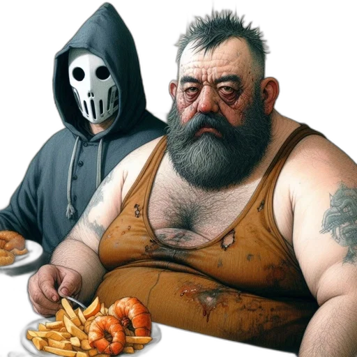 food, mask, concept art, photorealistic transparent PNG cut-out