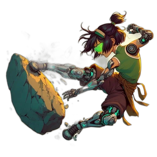 weapon, dragon, staff, robot transparent PNG cut-out