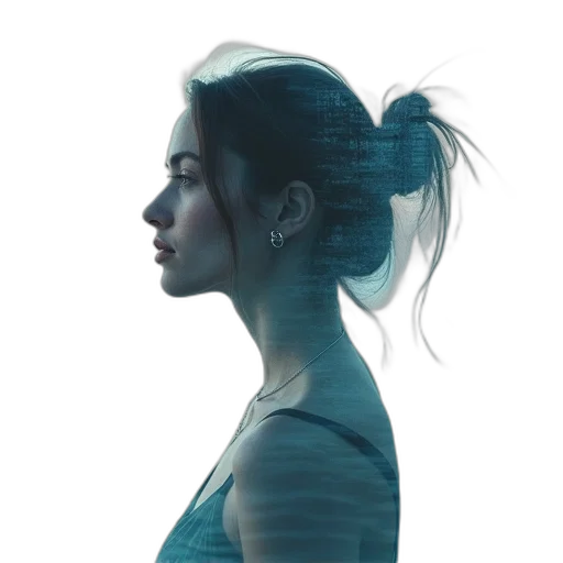 face, hair, dress, mask transparent PNG cut-out