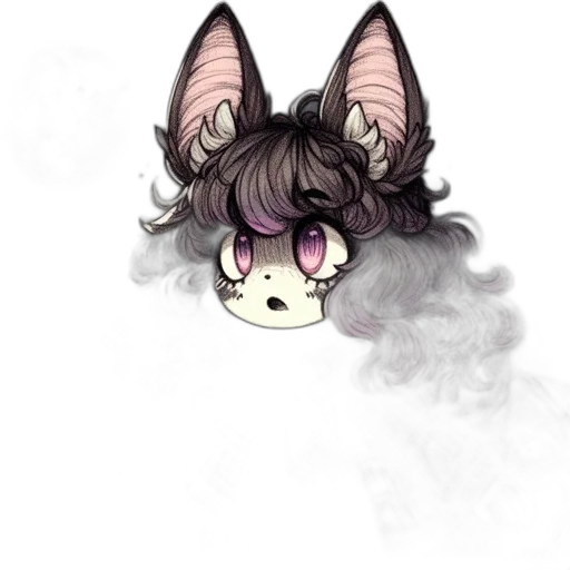 mask, creature, staff, hair transparent PNG cut-out