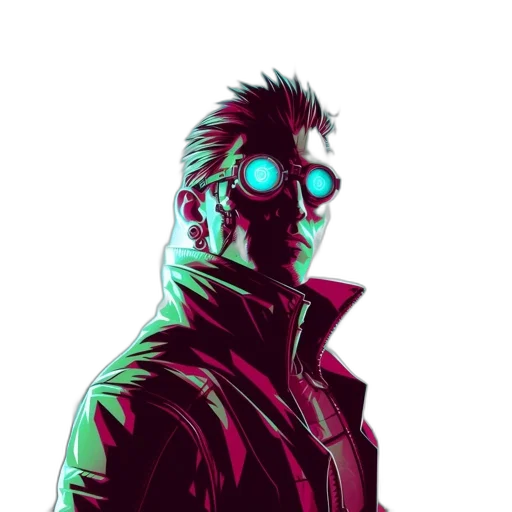 jacket, mask, robot, face transparent PNG cut-out