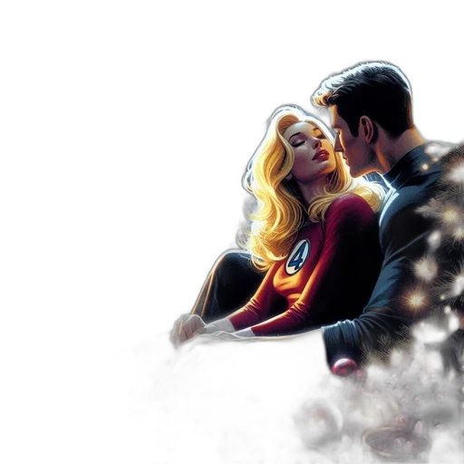 comic book art, concept art, watercolor, photorealistic transparent PNG cut-out