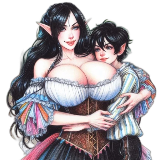 fantasy art, concept art, watercolor, comic book art transparent PNG cut-out
