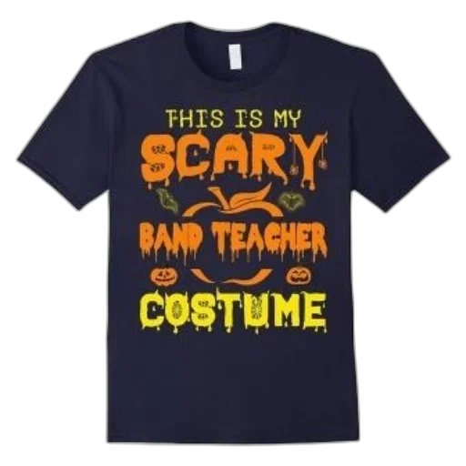navy, blue, t-shirt, halloween-themed transparent PNG cut-out