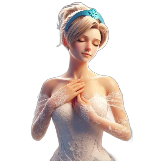 dress, crown, face, concept art transparent PNG cut-out