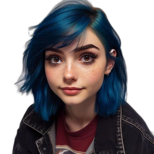 face, robot, jacket, hair transparent PNG cut-out
