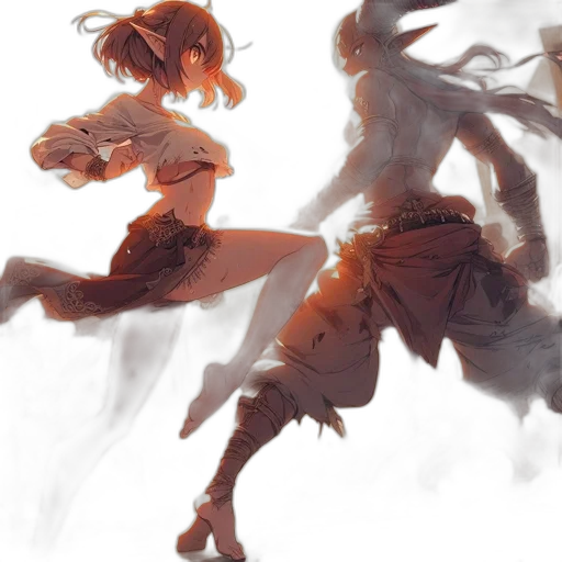 dress, concept art, fantasy art, anime transparent PNG cut-out