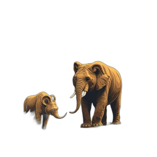 animal, concept art, oil painting, pixel art transparent PNG cut-out