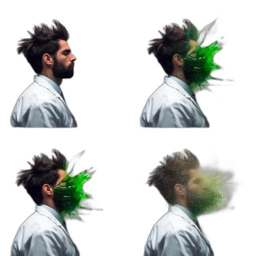 mask, hair, face, dragon transparent PNG cut-out