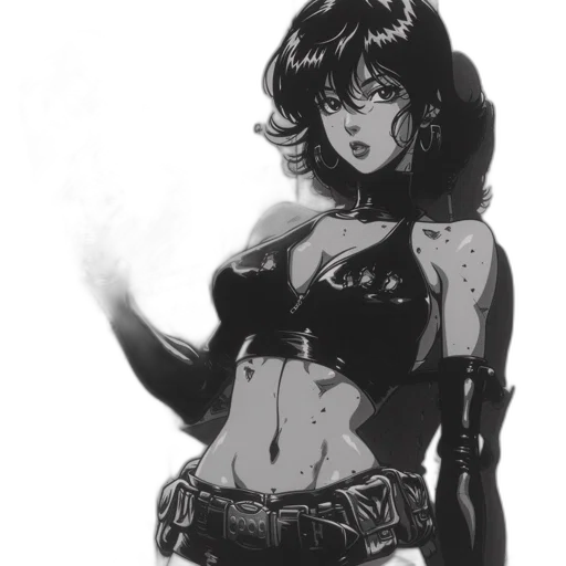dress, comic book art, concept art, cyberpunk transparent PNG cut-out