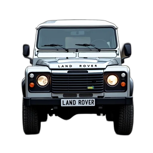 car, 3d render, silver, land transparent PNG cut-out