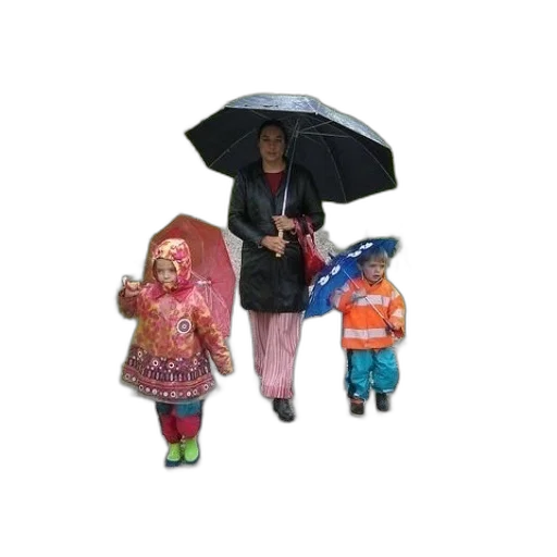 umbrella, jacket, 3d render, rain transparent PNG cut-out
