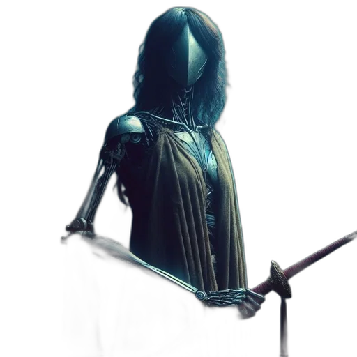 sword, staff, weapon, robot transparent PNG cut-out