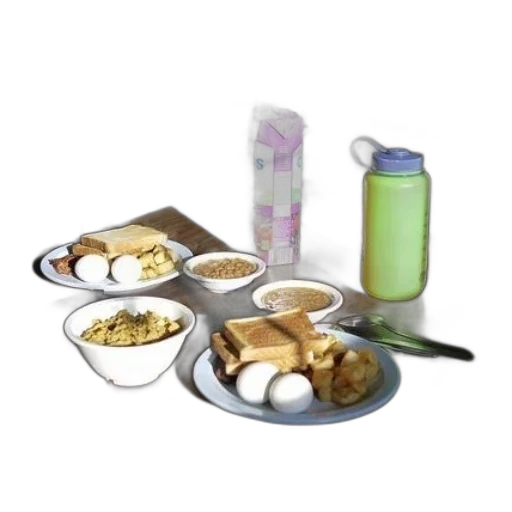 food, table, plates, including transparent PNG cut-out