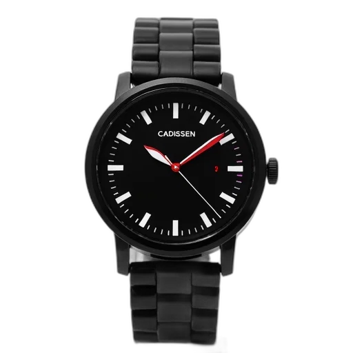 black, wristwatch, strap, displayed transparent PNG cut-out
