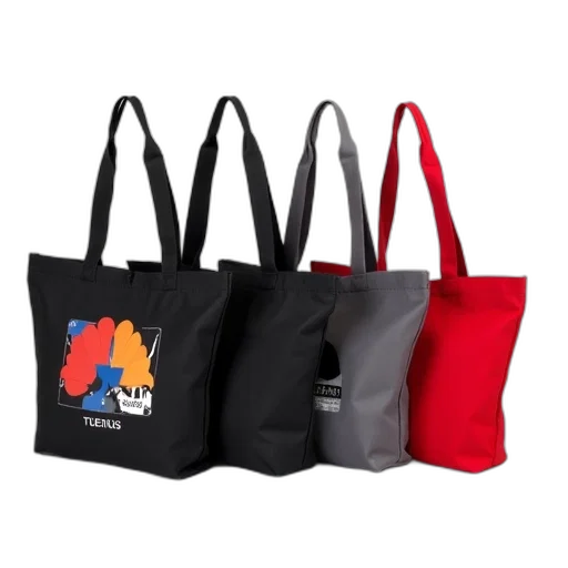 set, four, tote, bags transparent PNG cut-out