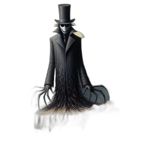 hat, hair, dress, staff transparent PNG cut-out